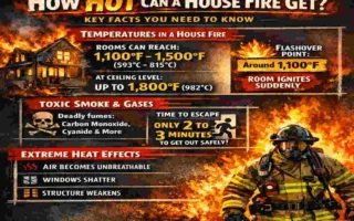 how hot does a house fire get