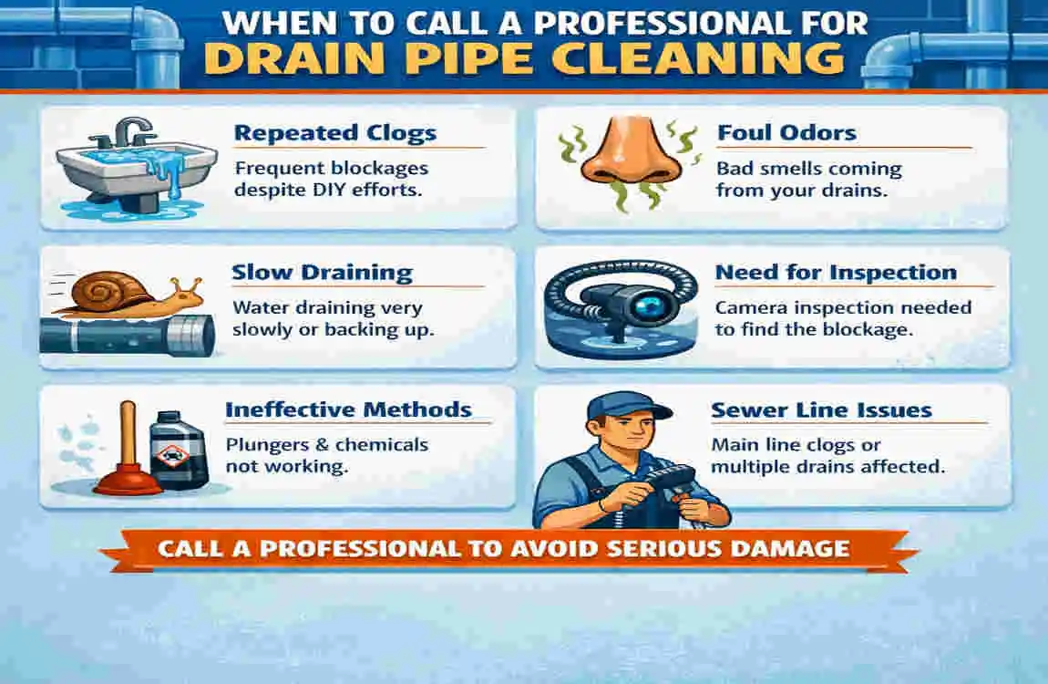 How to clean out drain pipes in house?