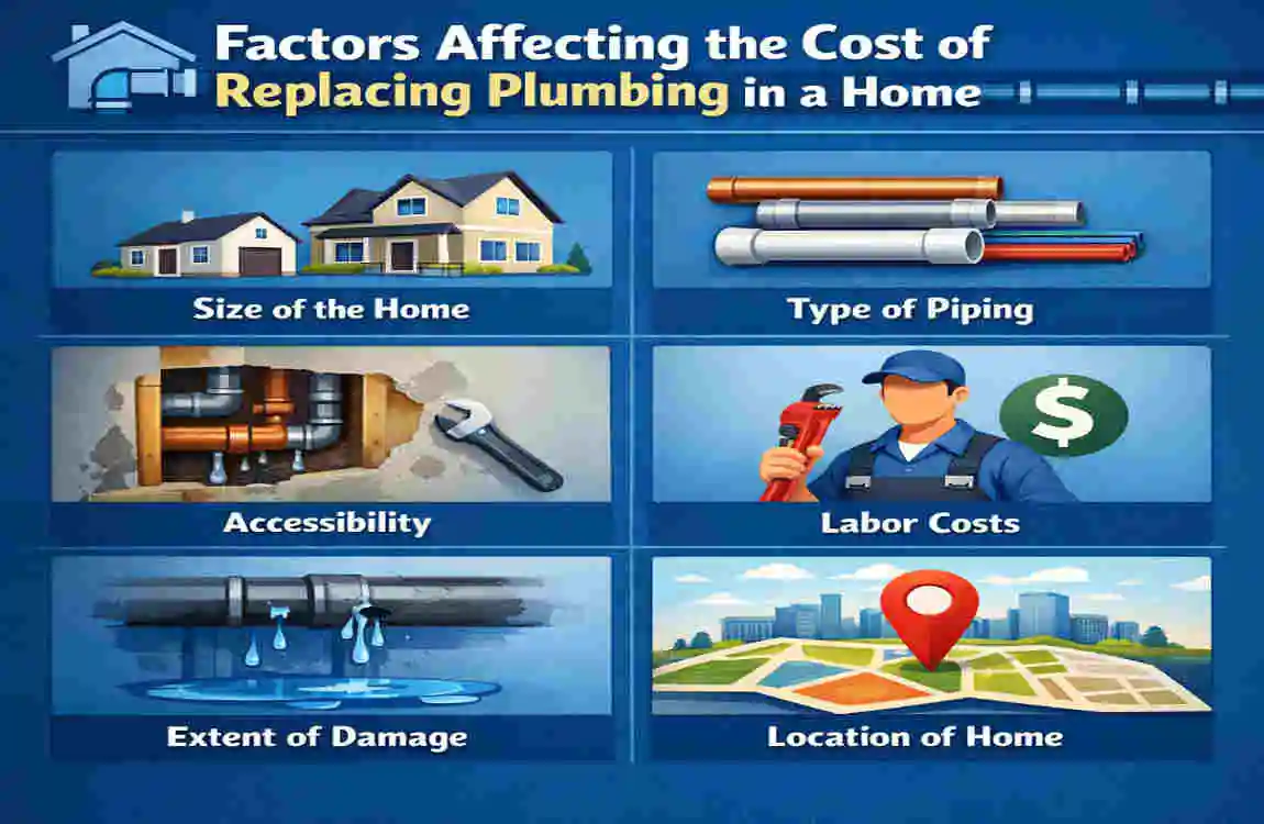 how much to replace plumbing in a house