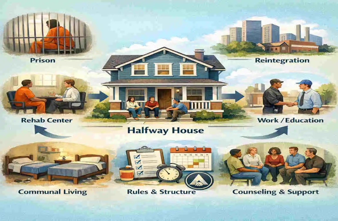 who pays for a halfway house