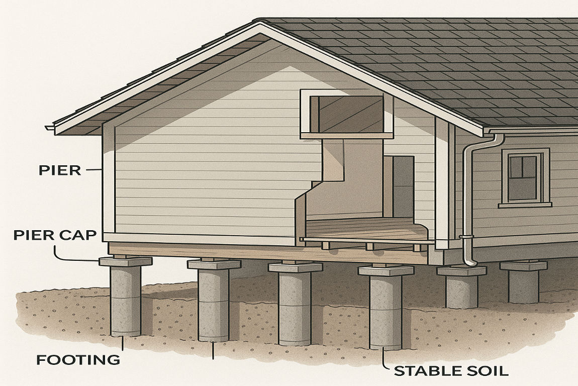 what is pier foundation on a house