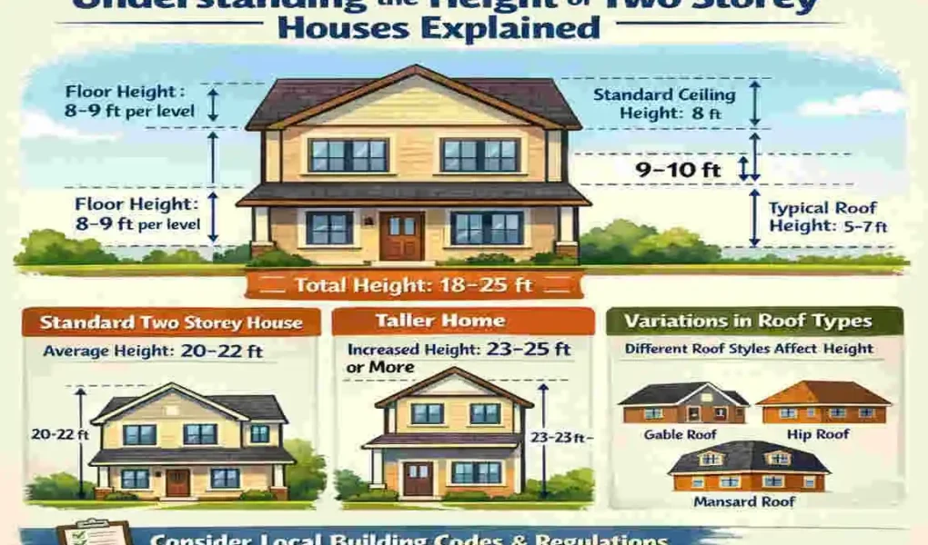 how high is a two storey house
