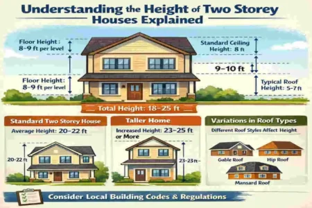 how high is a two storey house