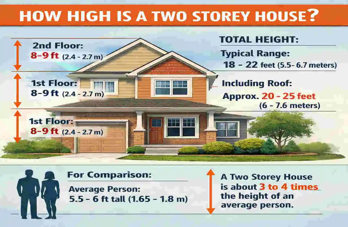 how high is a two storey house