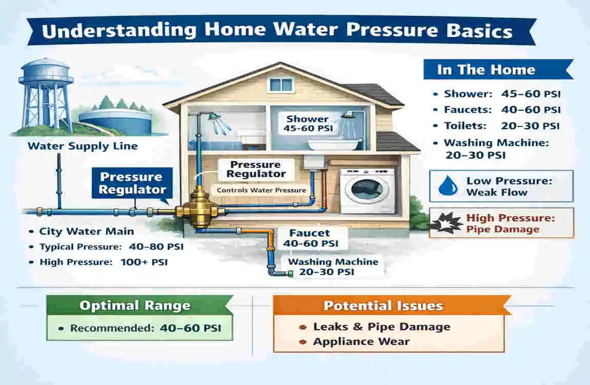 what pressure should my house water be at plumbing