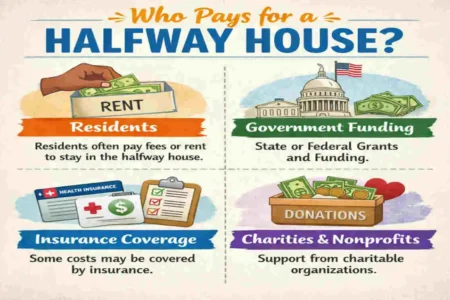 who pays for a halfway house