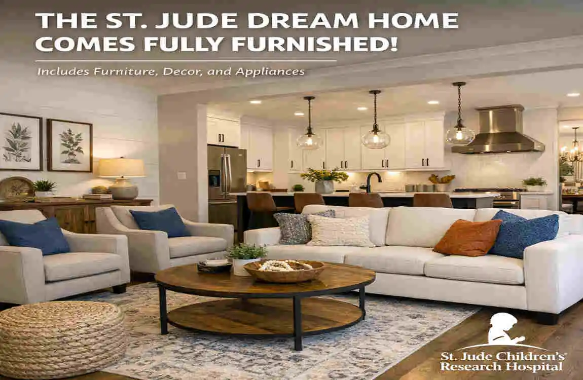 does the st jude dream house come furnished