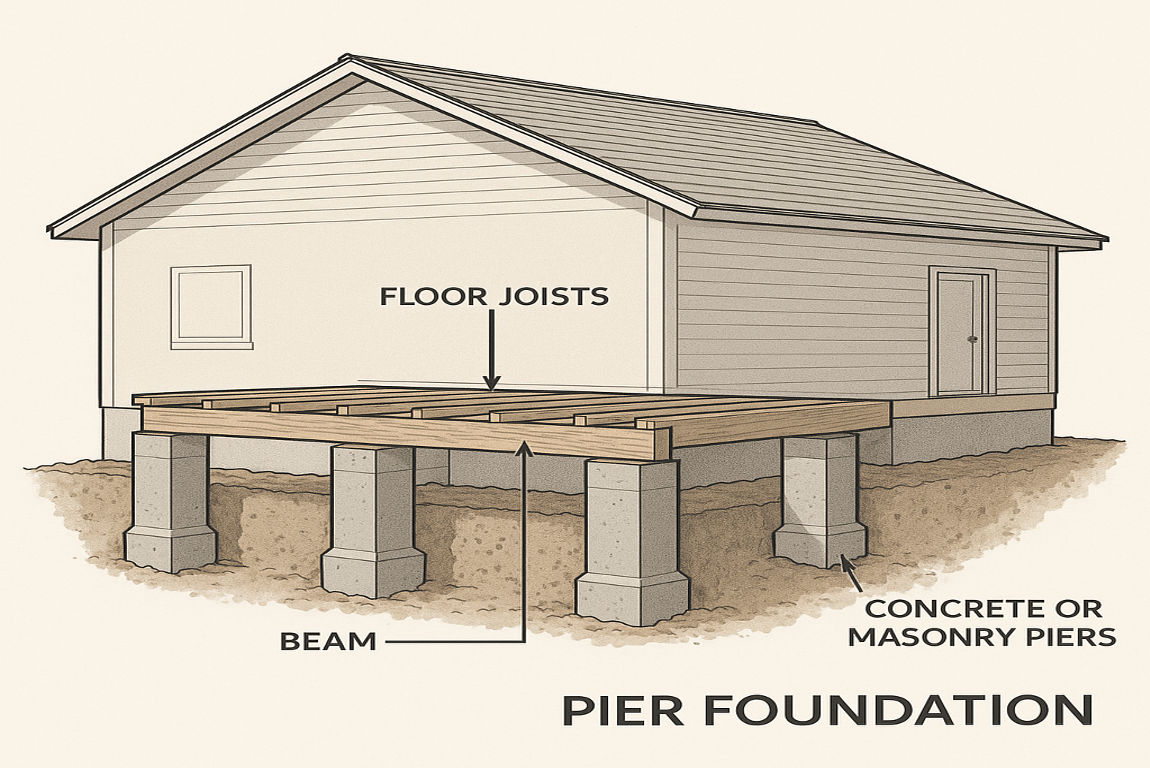 what is pier foundation on a house