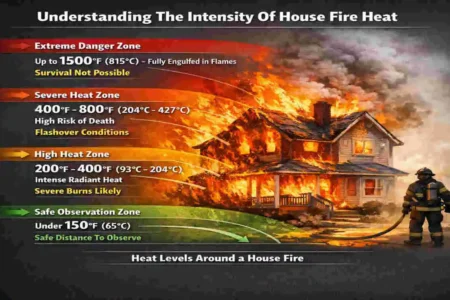 how hot does a house fire get