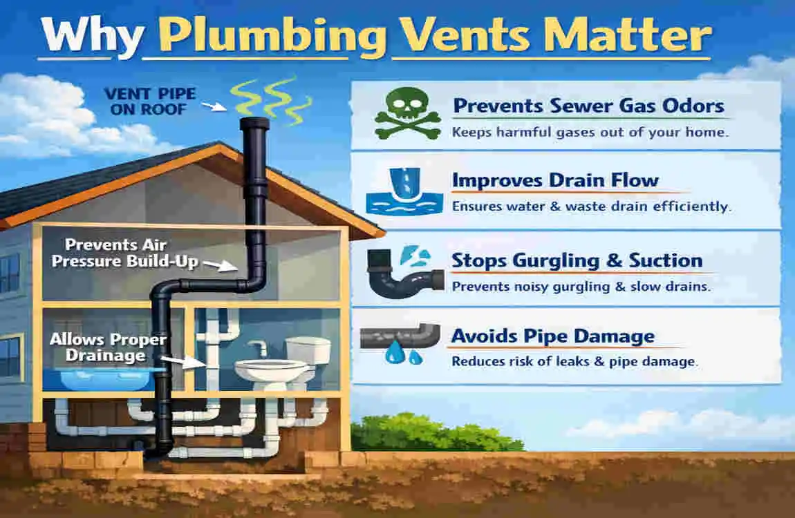 can you vent home plumbing through a wall