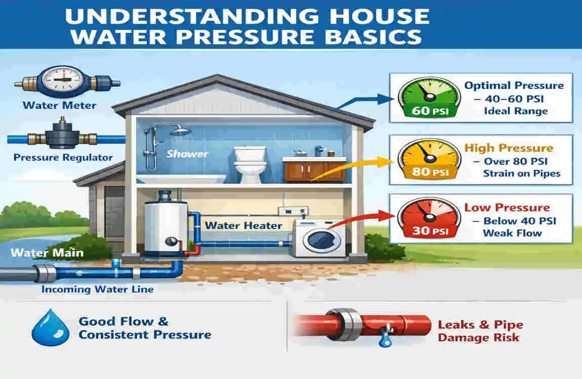 what pressure should my house water be at plumbing
