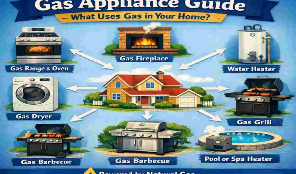 what in the house uses gas