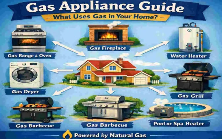 what in the house uses gas