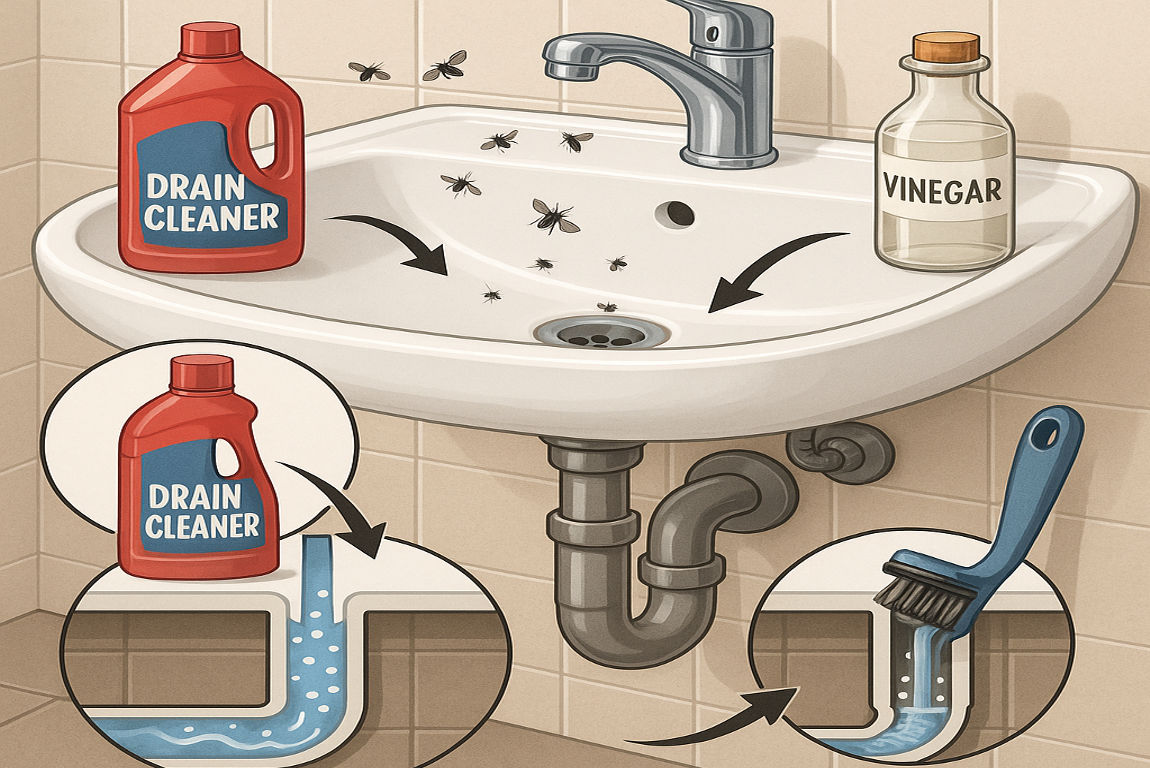 how to get rid of drain flies in my house