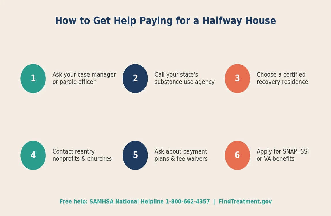 who pays for a halfway house