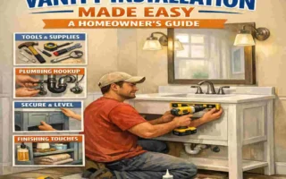 how to install vanity over home plumbing