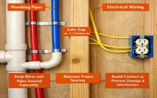 can you run electrical wire next to house plumbing