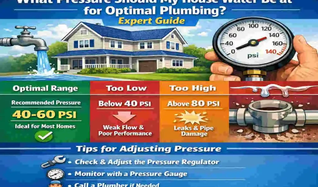 what pressure should my house water be at plumbing