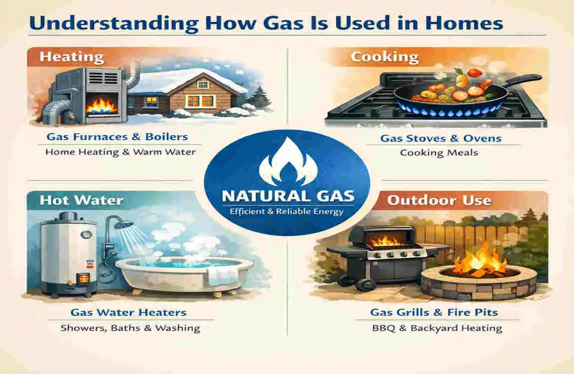 what in the house uses gas