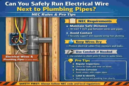 Can You Run Electrical Wire Next to House Plumbing? Essential Safety and Code Guidelines for Homeowners