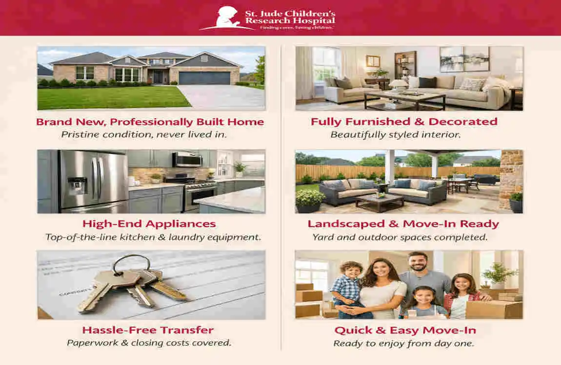 does the st jude dream house come furnished