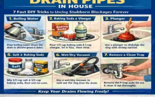 How to clean out drain pipes in house?