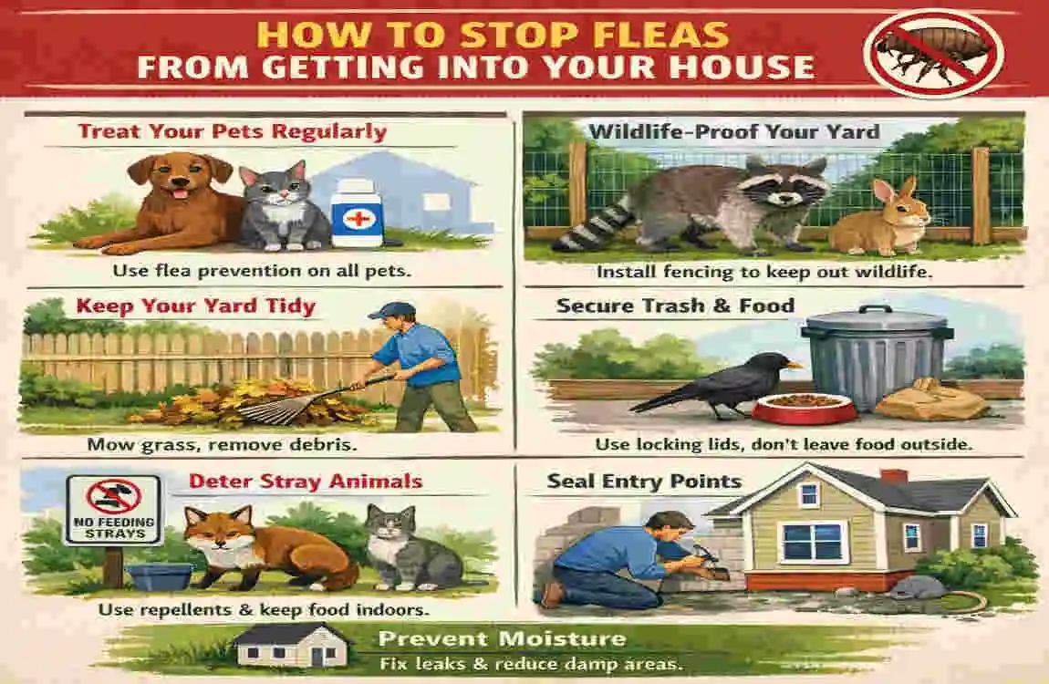 how can fleas get into your house