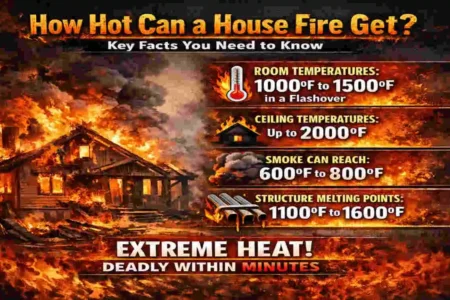 how hot does a house fire get