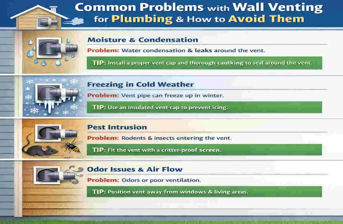 can you vent home plumbing through a wall