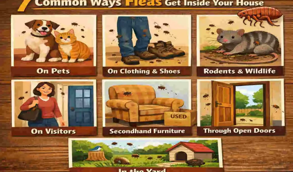how can fleas get into your house