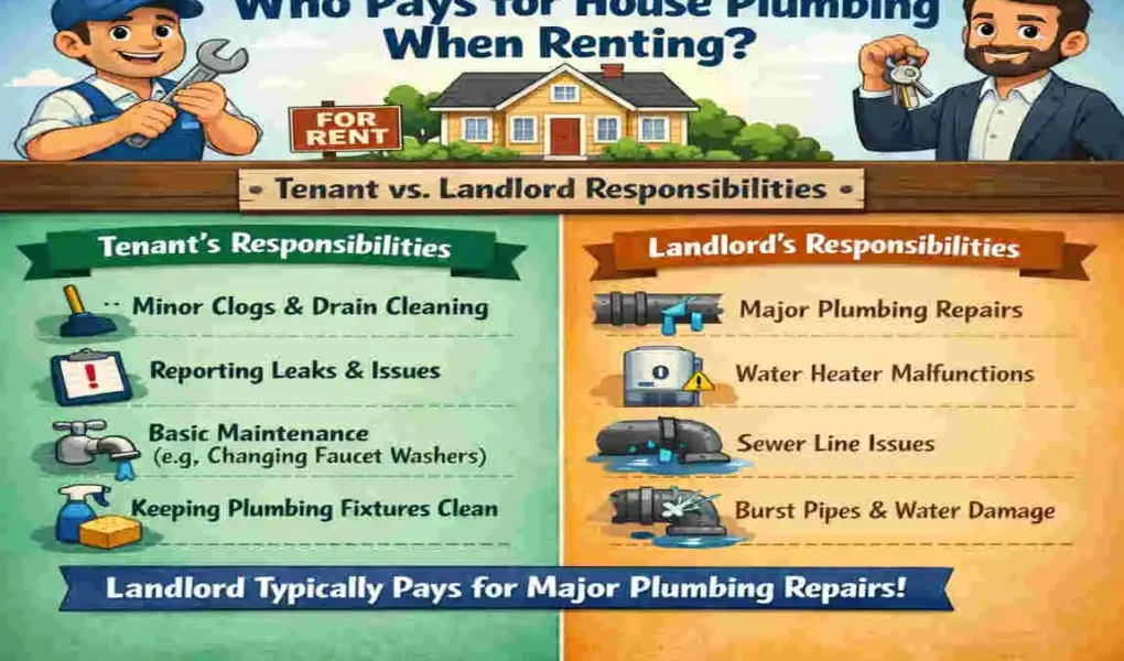 who pays for house plumbing when renting