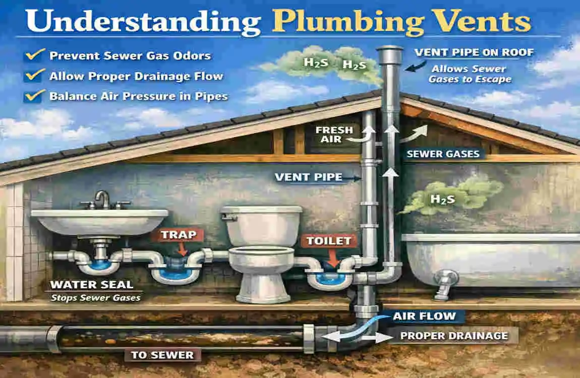can you vent home plumbing through a wall