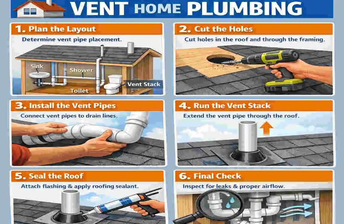 can you vent home plumbing through a wall