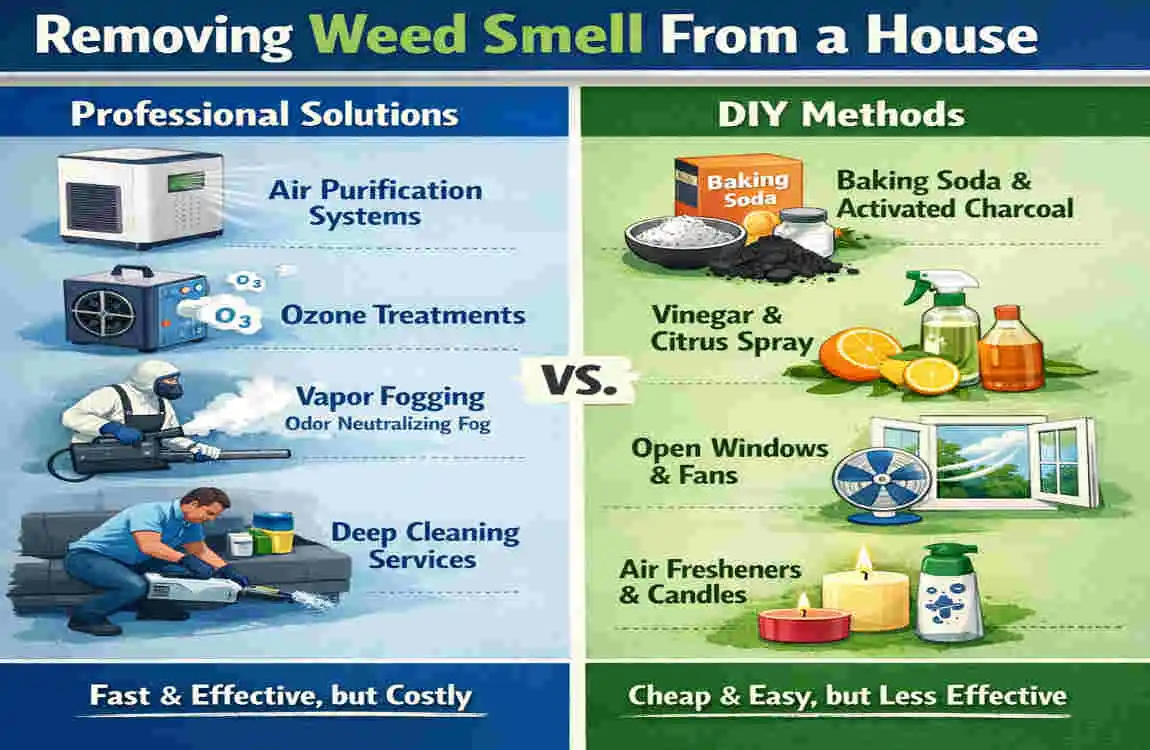 how to get rid of weed smell in house