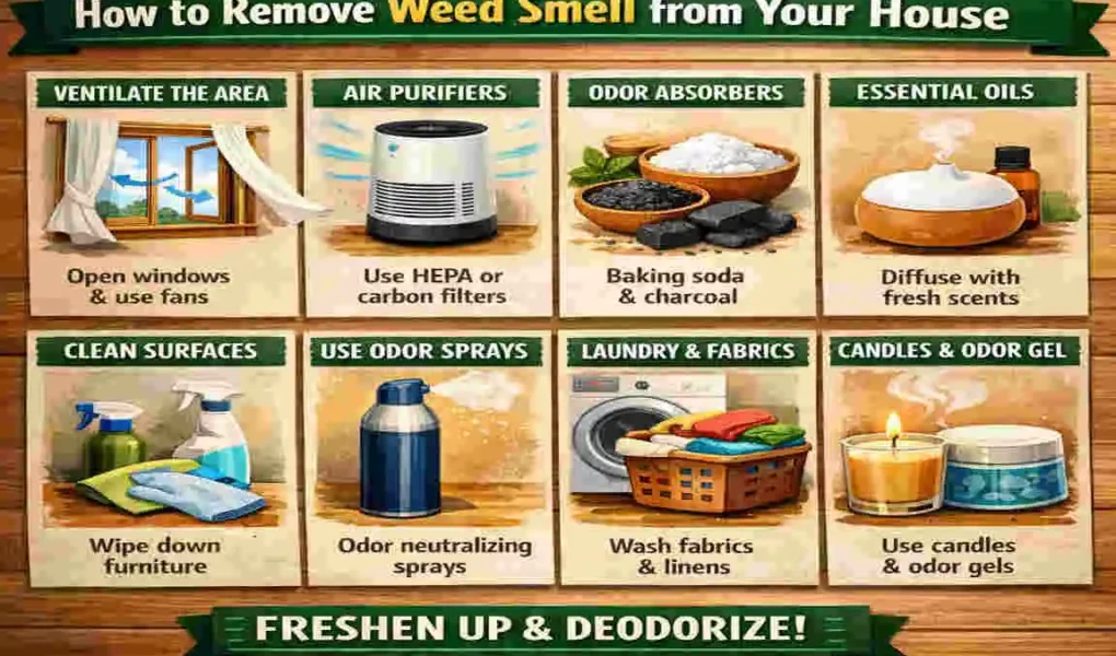 how to get rid of weed smell in house