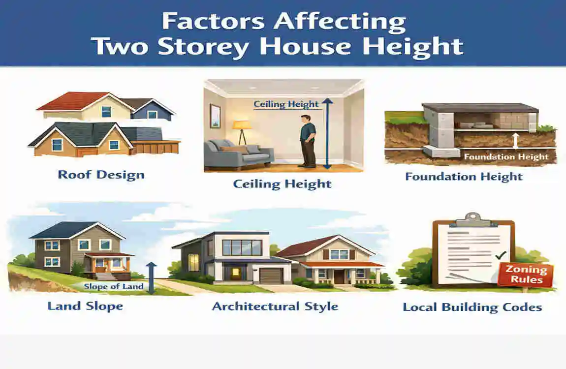how high is a two storey house