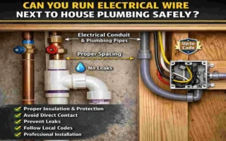 can you run electrical wire next to house plumbing