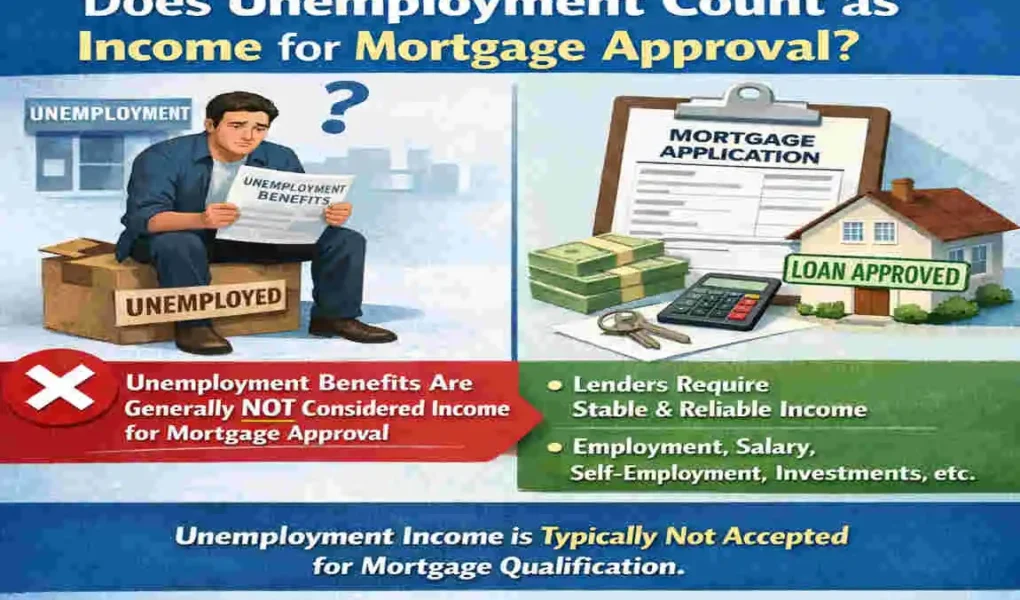 does unemployment count as income when buying a house