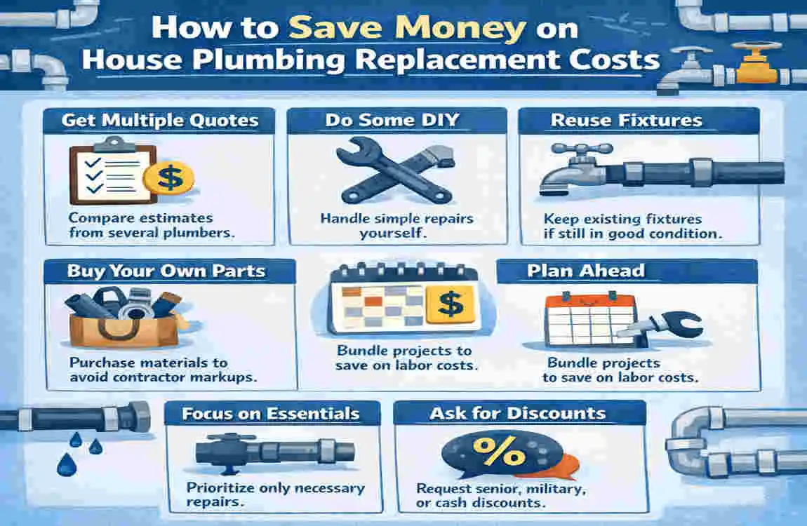 how much to replace plumbing in a house