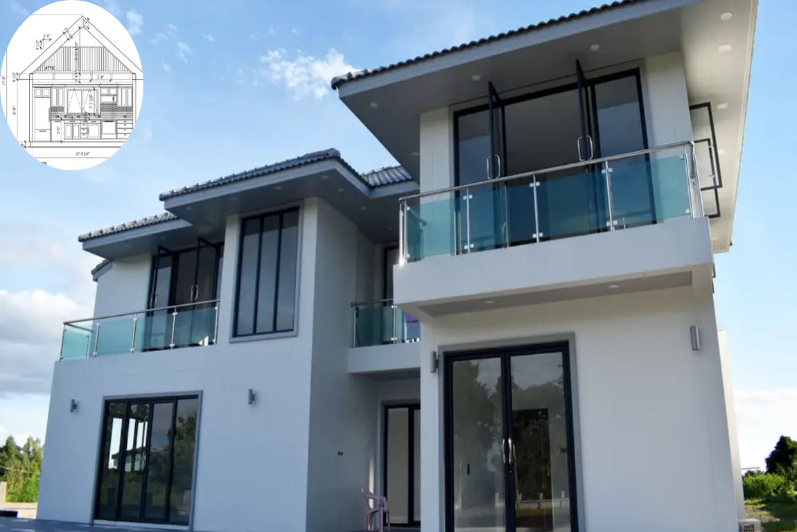how high is a two storey house