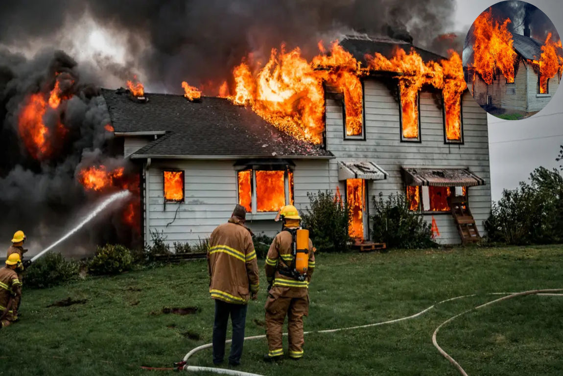 how hot does a house fire get