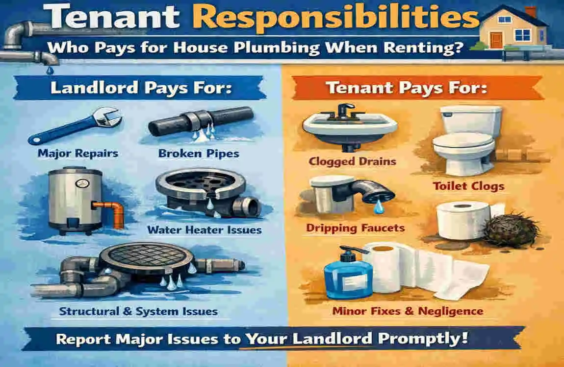 who pays for house plumbing when renting