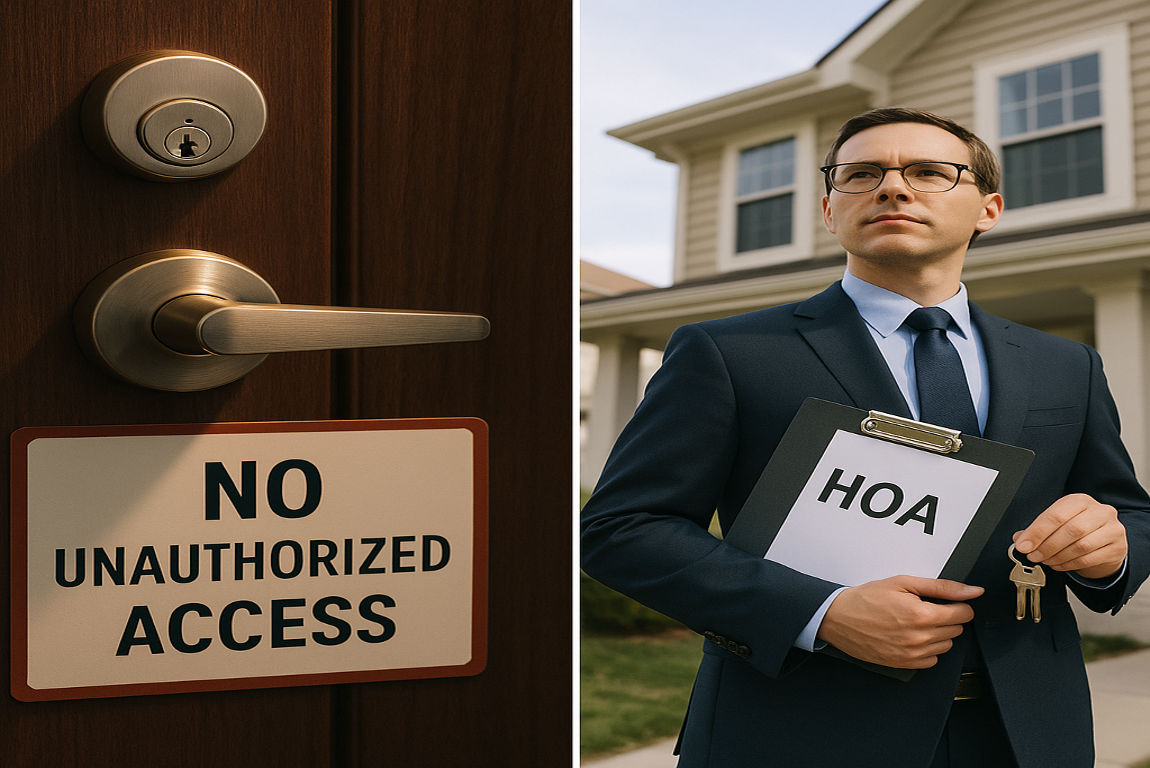 does the hoa have a key to your house