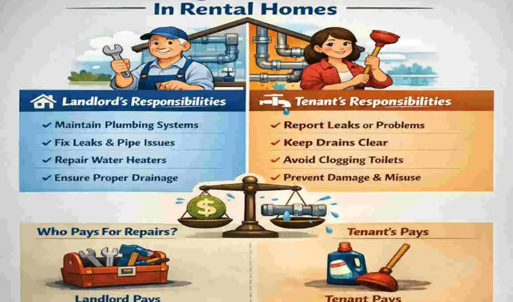 who pays for house plumbing when renting
