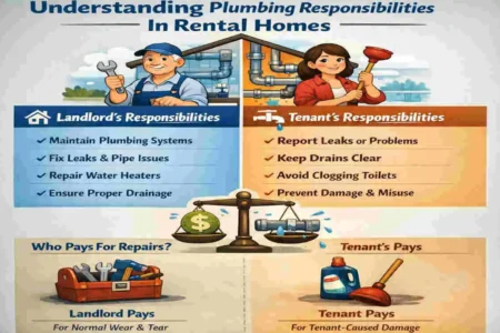who pays for house plumbing when renting