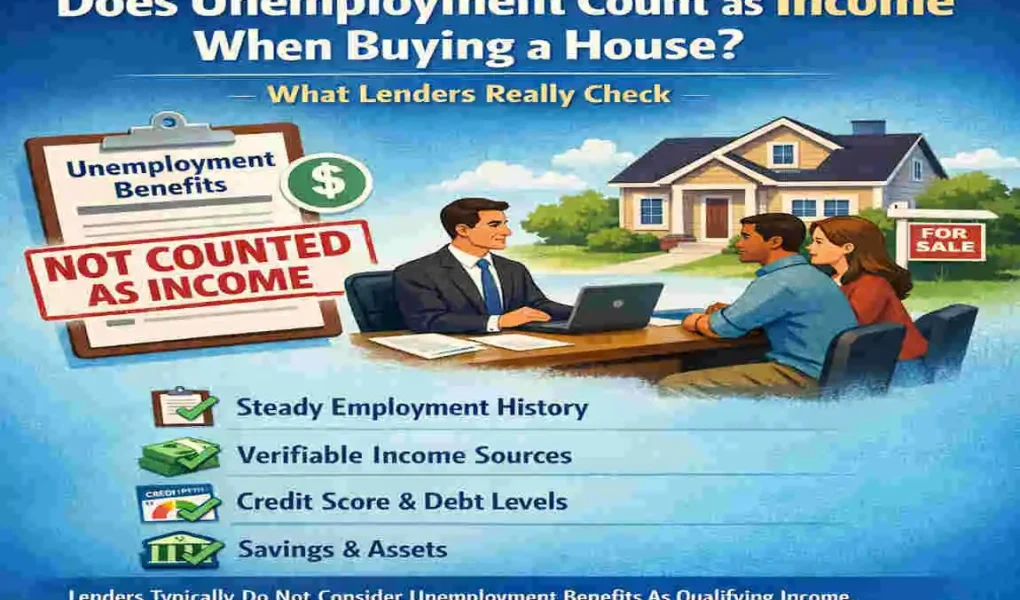 does unemployment count as income when buying a house