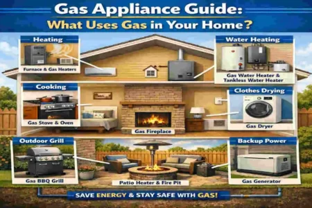 what in the house uses gas
