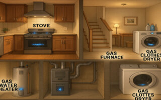 what in the house uses gas