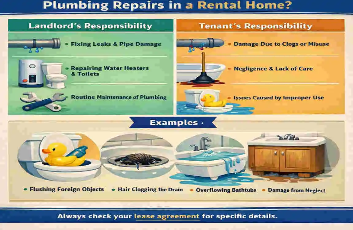 who pays for house plumbing when renting