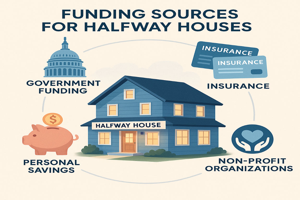 who pays for a halfway house